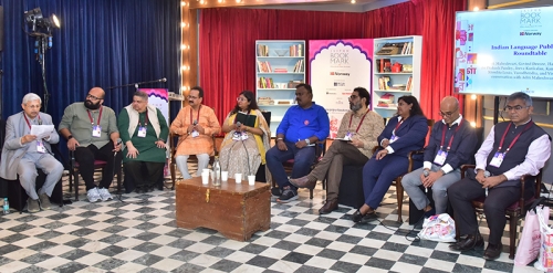 Indian Language Publishers’ Roundtable with Ashok Maheshwari, Govind Deecee, Harsha Bhatkal, Jai Prakash Pandey, Jeeva Karikalan, Kannan Sundaram, Nivedita Louis, Vasudhendra, and Vishal Soni in conversation with Aditi Maheshwari - Goyal